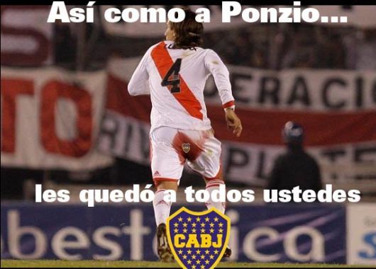Los afiches de Boca burlándose de River.