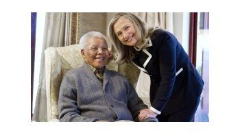 Clinton disfrutó de un almuerzo privado con Mandela.