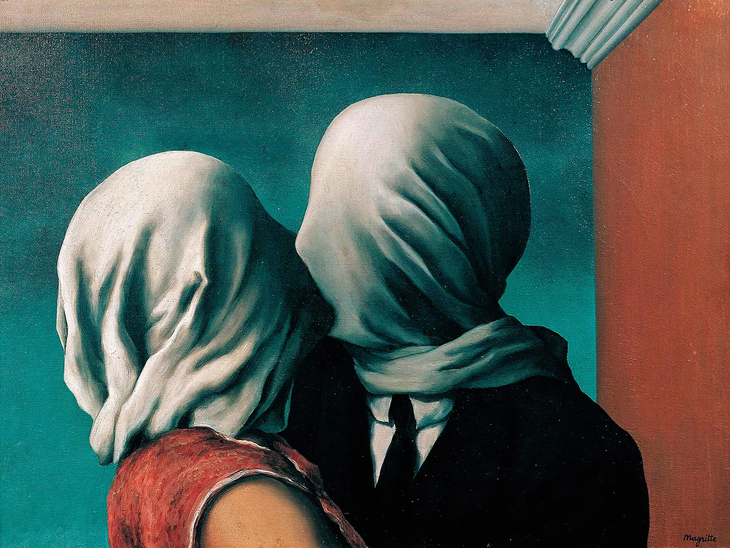 Los amantes, Magritte.