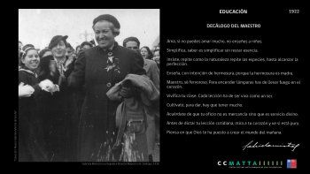 Exposición de gigantografías con la prosa de Gabriela Mistral