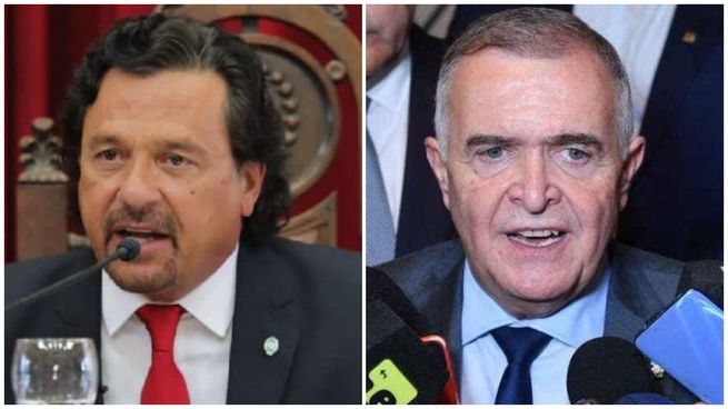Gustavo Sáenz y Osvaldo Jaldo, gobernadores de Salta y Tucumán.