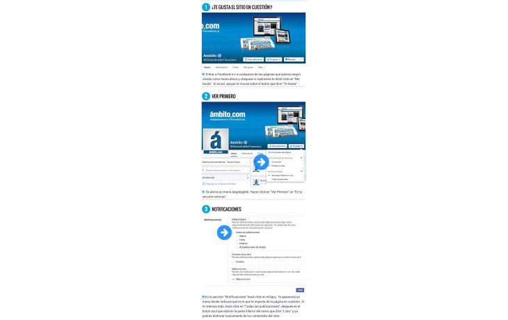 ¿Cómo seguir leyendo ámbito.com en Facebook?