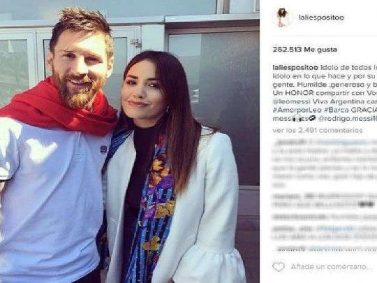 Lionel Messi y Lali Esposito.