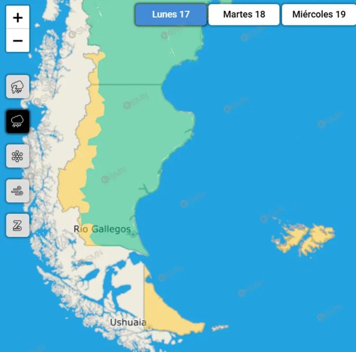 Estas son las zonas bajo alerta por lluvias. Estas son las zonas bajo alerta por lluvias.