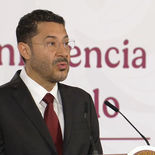 Martí Batres, titular del ISSSTE, en la Mañanera del Pueblo. Martí Batres, titular del ISSSTE, en la Mañanera del Pueblo.