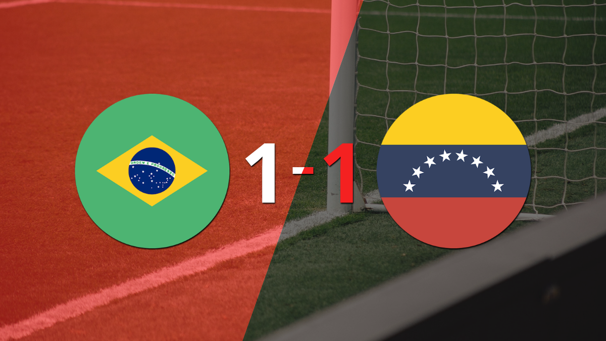 Brasil - Venezuela: Venezuela rasca un empate de Brasil tras un