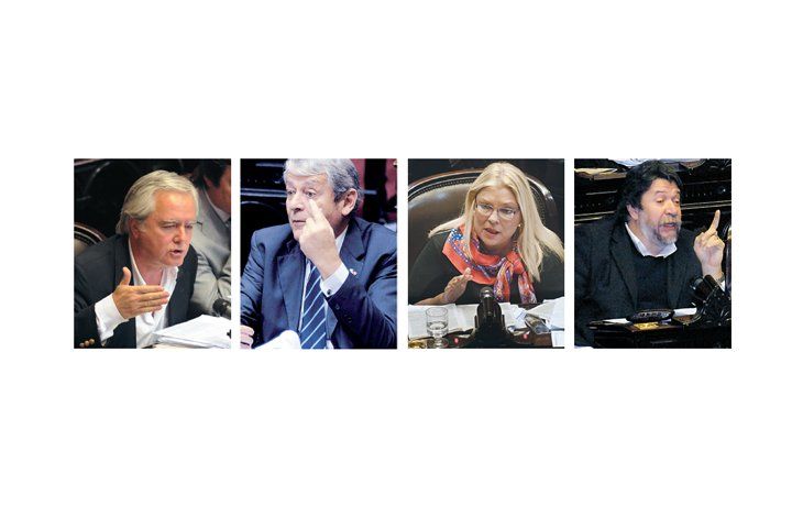 ámbito.com | Federico Pinedo, Carlos Kunkel, Elisa Carrió y Claudio Lozano.