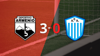 dep. armenio sentencio con goleada 3-0 a argentino de merlo