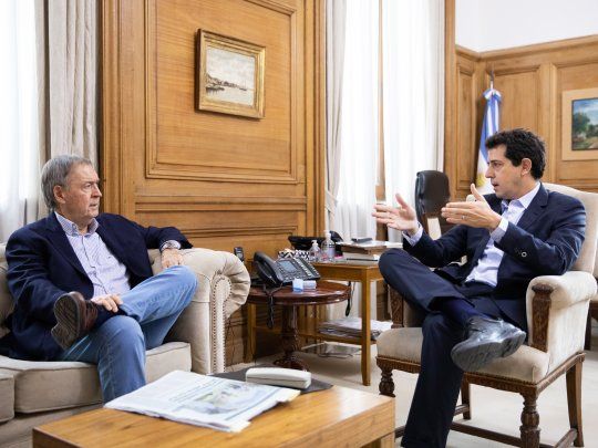 Sintonía. Juan Schiaretti se reunió ayer, por primera vez, con el ministro Wado de Pedro.&nbsp;
