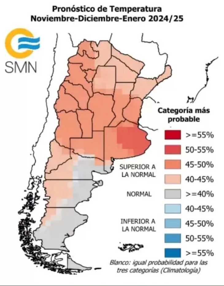 Each province's chances of exceeding average temperatures over the next 3 months. Each province's chances of exceeding average temperatures over the next 3 months.