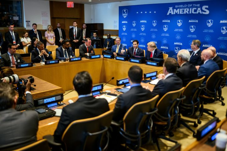 El mandatario estadounidense participó de la cumbre y pronunció una alocución ante los líderes convocados para consolidar la trascendencia de la coalición estratégica multilateral. El mandatario estadounidense participó de la cumbre y pronunció una alocución ante los líderes convocados para consolidar la trascendencia de la coalición estratégica multilateral.
