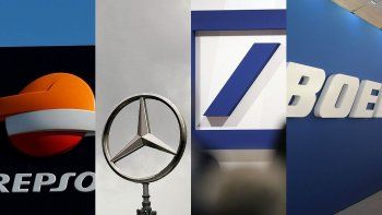 Repsol, Daimler, Deutsche Bank y Boeing. Gigantes con números en rojo.