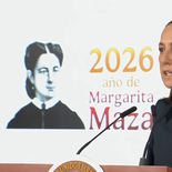 Claudia Sheinbaum en la Mañanera del Pueblo.