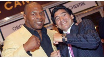 Mike Tyson y Diego Maradona, juntos.