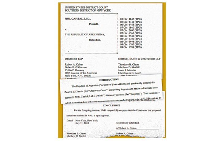 ámbito.com | El fondo NML Elliott se sumó el viernes al reclamo a Griesa para que aplique la cláusula Discovery a los que compraron Bonar 24.