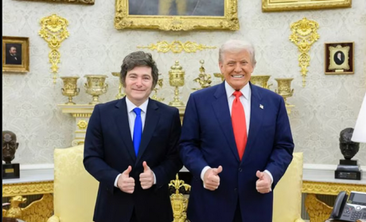 Javier Milei with Donald Trump, weeks ago. Javier Milei with Donald Trump, weeks ago.