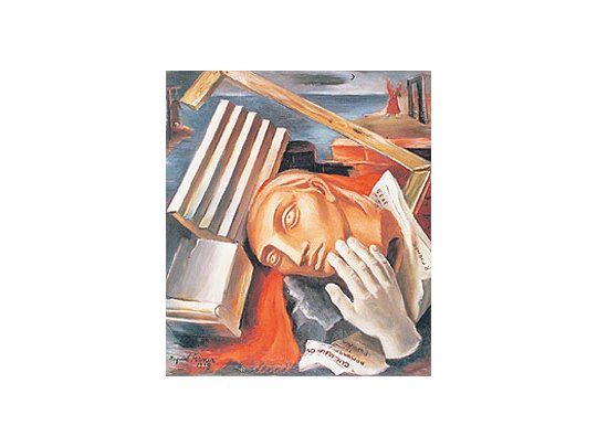 «Civilización» de Raquel Forner integra el lote argentino,que junto a obras de España y México conforman lamuestra «Territorios de Diálogo-Entre los realismos y losurreal 1930-1945».