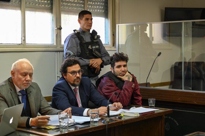 Fernando Sabag Montiel, el miércoles pasado en la primera audiencia por el juicio del atentado contra Cristina Kirchner. 