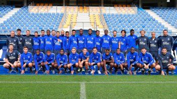 El plantel del Estac troyes, el equipo de la Ligue2 de Francia que acaba de ser adquirido por el&nbsp;City Football Group.&nbsp;