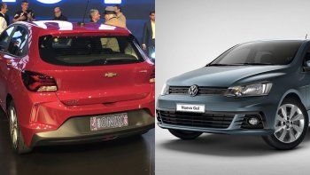 Chevrolet Onix y Volkswagen Gol Trend.&nbsp;