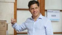 Axel Kicillof votó este domingo en La Plata.