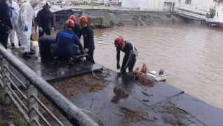 El momento en el que Prefectura encontró el cuerpo flotando en Puerto Madero El momento en el que Prefectura encontró el cuerpo flotando en Puerto Madero