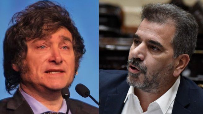 Javier Milei y Cristian Ritondo. 