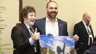 Javier Milei y Eduardo Bolsonaro.