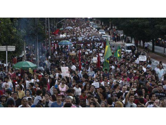 Manifestantes de todo el país se movilizaron contra el presidente Michel Temer.