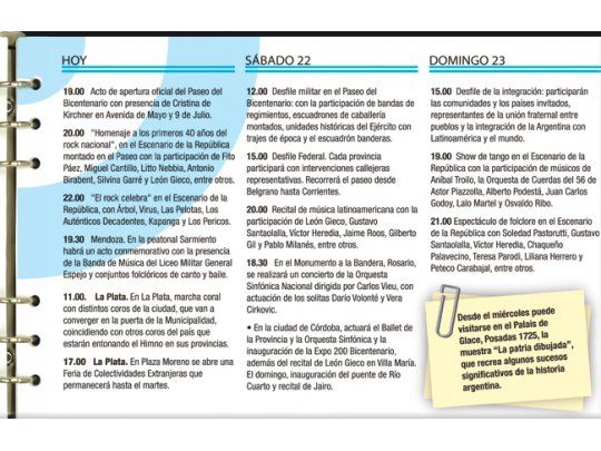 Los festejos del Bicentenario