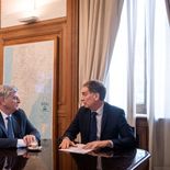 Ziliotto y Santilli compartieron una agenda que incluyó transferencia de obras y el pago de deuda previsional. Ziliotto y Santilli compartieron una agenda que incluyó transferencia de obras y el pago de deuda previsional.
