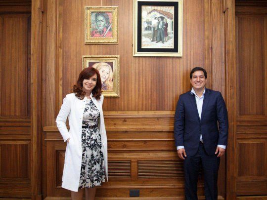 Cristina Fernández de Kirchner con Andrés Aráuz Galarza.