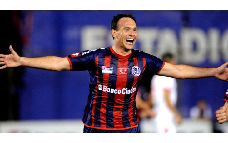 Matos marcó el gol de San Lorenzo en el partido de ida en la final de la Libertadores 2014 ante Nacional en Paraguay.