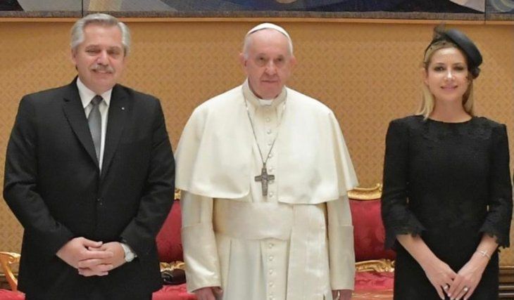 Alberto Fernández, Francisco y Fabiola Yañez.&nbsp;
