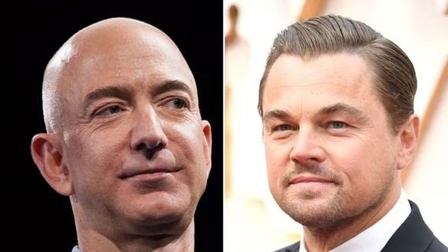 Jeff Bezos y Di Caprio