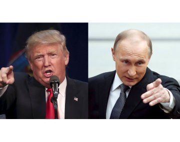 Donald Trump y Vladimir Putin. Donald Trump y Vladimir Putin.