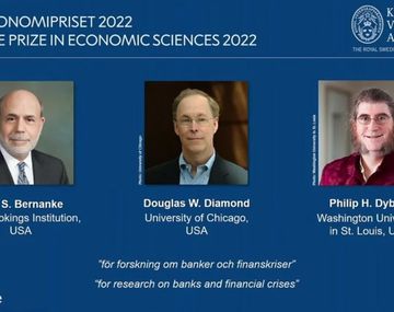 El Nobel de Economía lo ganaron tres investigadores que analizaron las crisis financieras