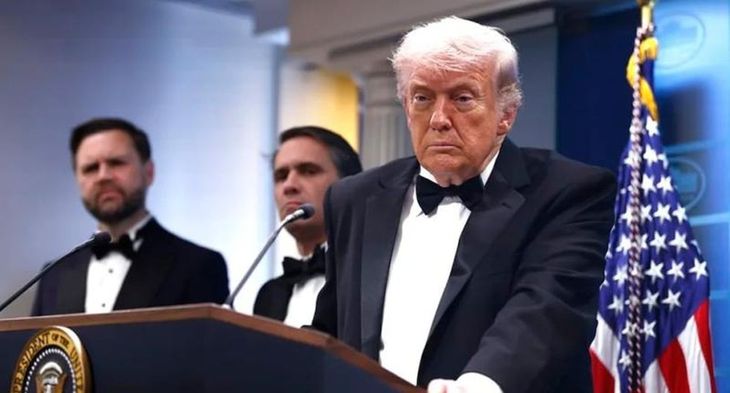 Trump, en conferencia de prensa tras el incidente.