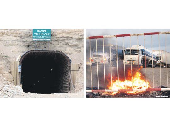 La Ruta Nacional 3 estuvo bloqueada durante todo el día. Mientras que en el interior de la mina Huevos Verdes la Infantería esperaba la orden de desalojo para sacar a los camioneros de Moyano del frente del yacimiento.