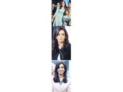 Del turquesa, pasando por el negro y el crudo, al gris, Cristina de Kirchner cambió de color según la audiencia que debía enfrentar y el acontecimiento político.