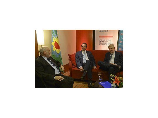 Scioli, junto con Blejer y Bein.