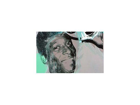 Pelé, uno de los astros deportivos retratados por Warhol.
