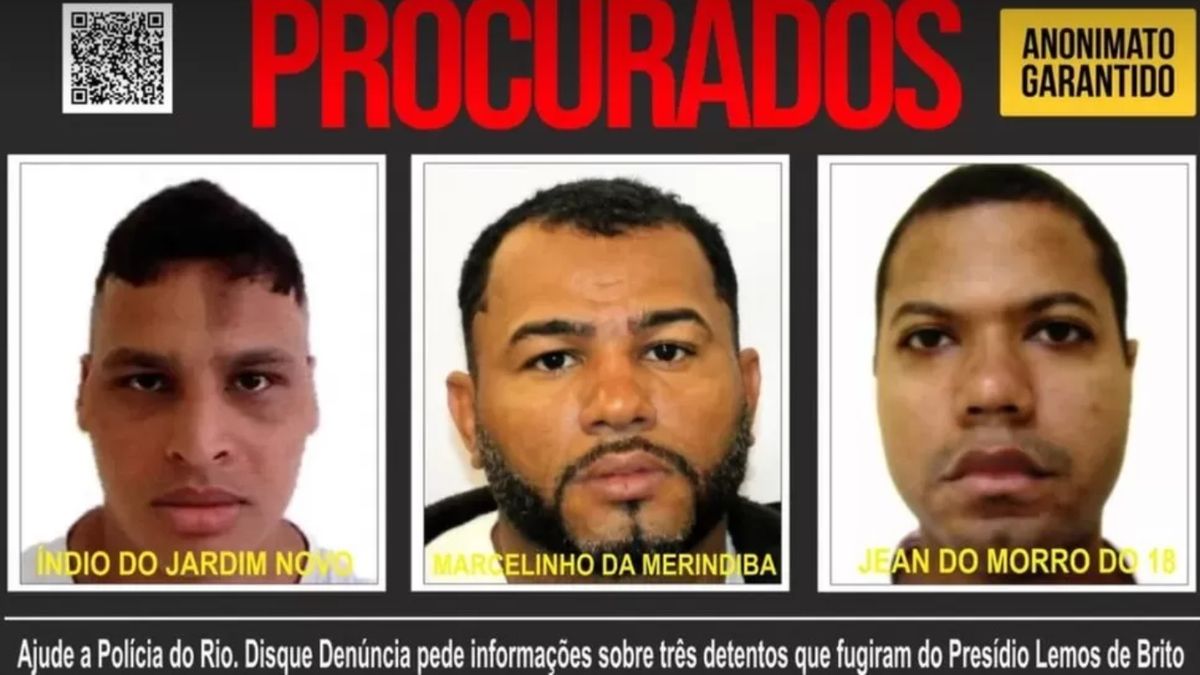 High alert in Brazil for the escape of three dangerous drug traffickers from a Rio jail
