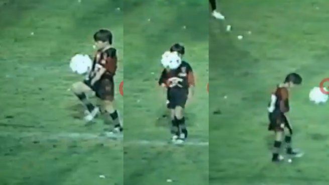 Salió a la luz un video inédito de Lionel Messi haciendo jueguitos en cancha de Newells con 9 años
