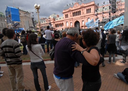 Una multitud se dió cita en la Plaza de Mayo