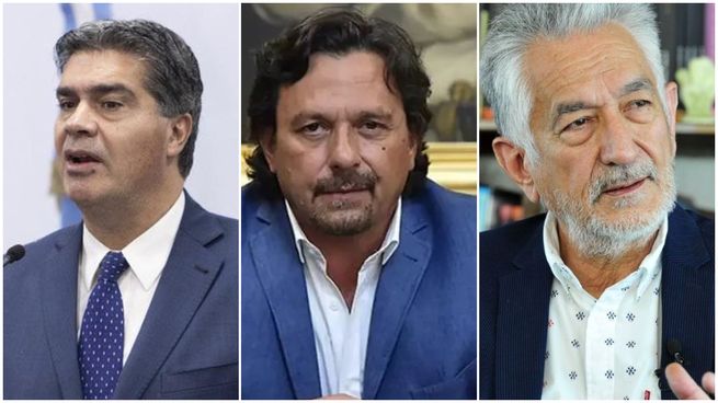 Jorge Capitanich, Gustavo Sáenz y Alberto Rodríguez Saá.