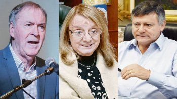 Juan Schiaretti, Alicia Kirchner y Domingo Peppo.