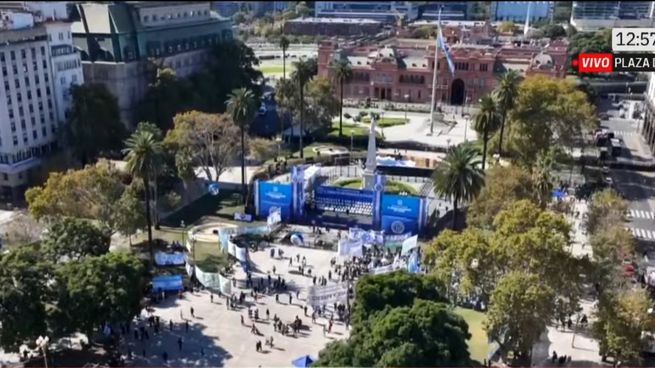Ya comenzó la marcha de la CGT en la previa del Día del Trabajador.&nbsp;