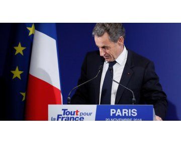 El expresidente de Francia Nicolás Sarkozy, tras reconocer su derrota en las internas.