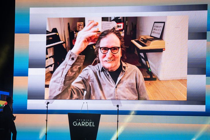 Charly García thanked through a video. Charly García thanked through a video.